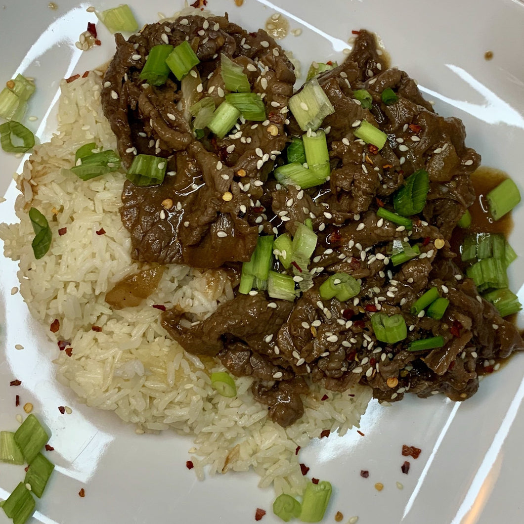 Korean Beef BBQ with White Rice