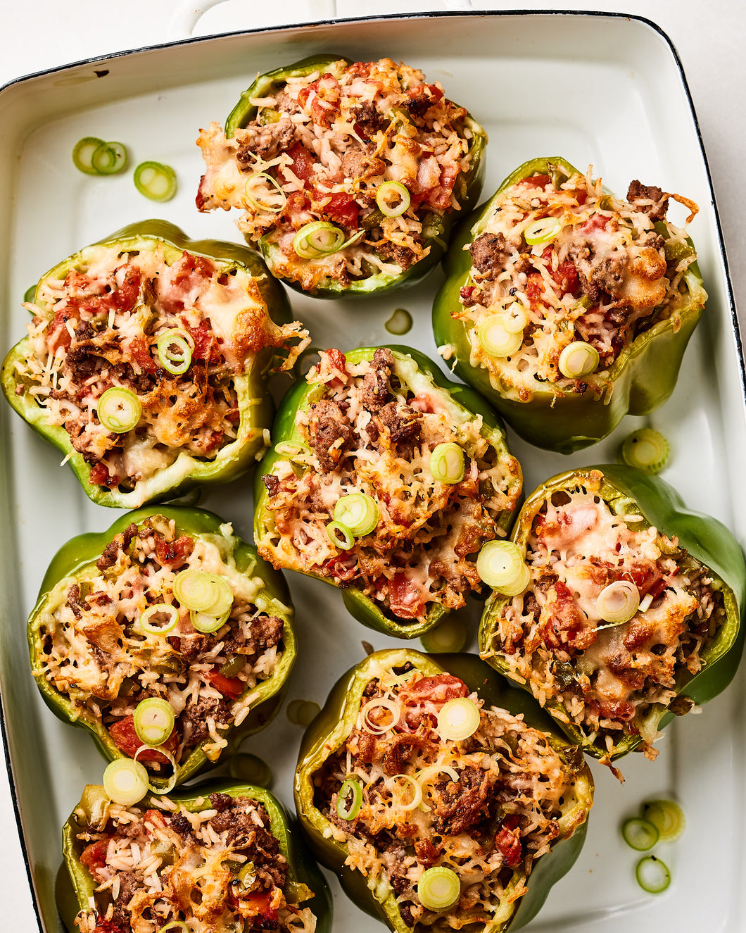 Stuffed Peppers with Turkey, Black Beans, & Cauliflower Rice